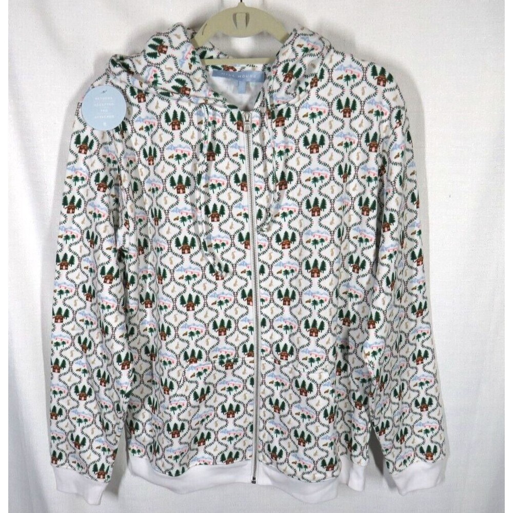Hill House Teddy Full Zip-Up Hoodie Sweatshirt Ski Chalet Unisex Size Small NWT